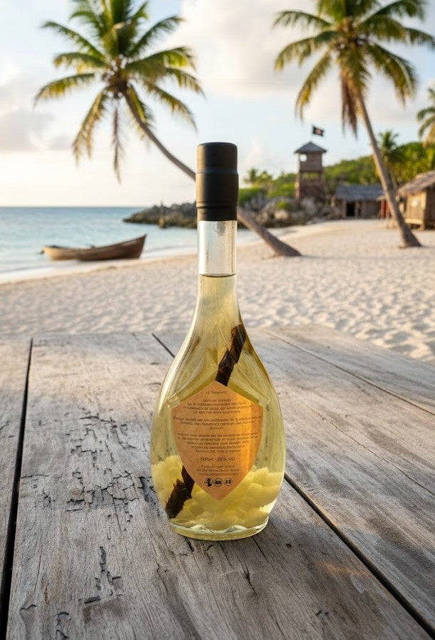 bouteille Rhum arrangé Pamplemousse Vanille -Recette artisanale -Le Manuscris-50cl -25% vol
