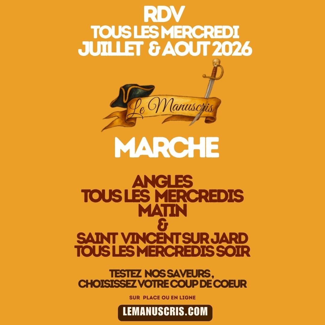 Tous les mercredis à Angles & Saint‑Vincent‑sur‑Jard (Juillet & Août 2026)