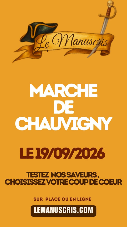 Le Manuscris au marché de Chauvigny 19 septembre 2026 – Rhums arrangés artisanaux