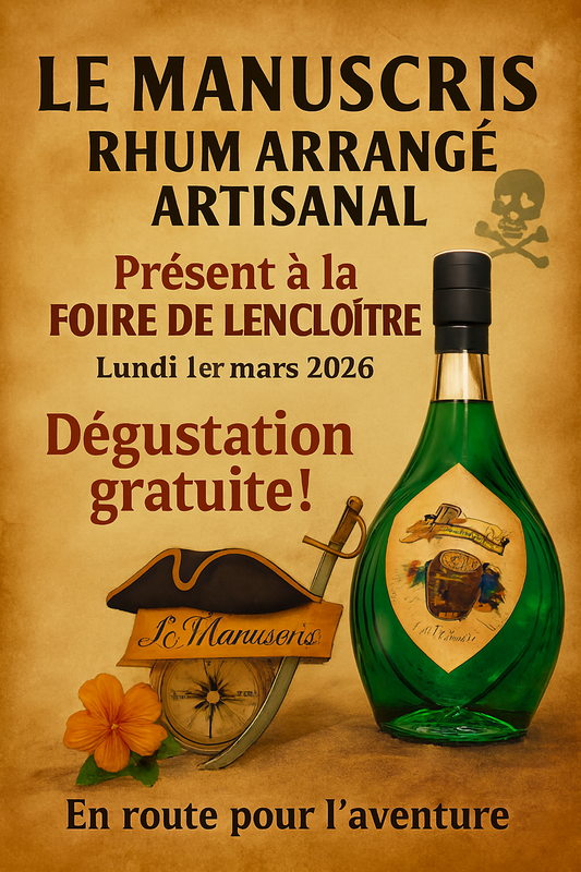 🏴‍☠️ Le Manuscris à la Foire de Lencloître – Dégustation gratuite et saveurs artisanales