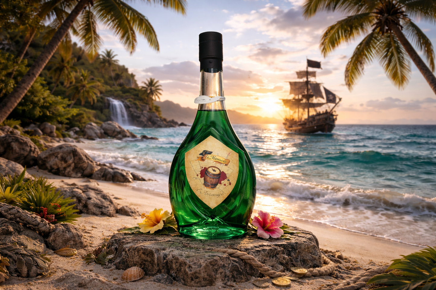 Rhum arrangé artisanal Menthe (500ml, 25% vol)