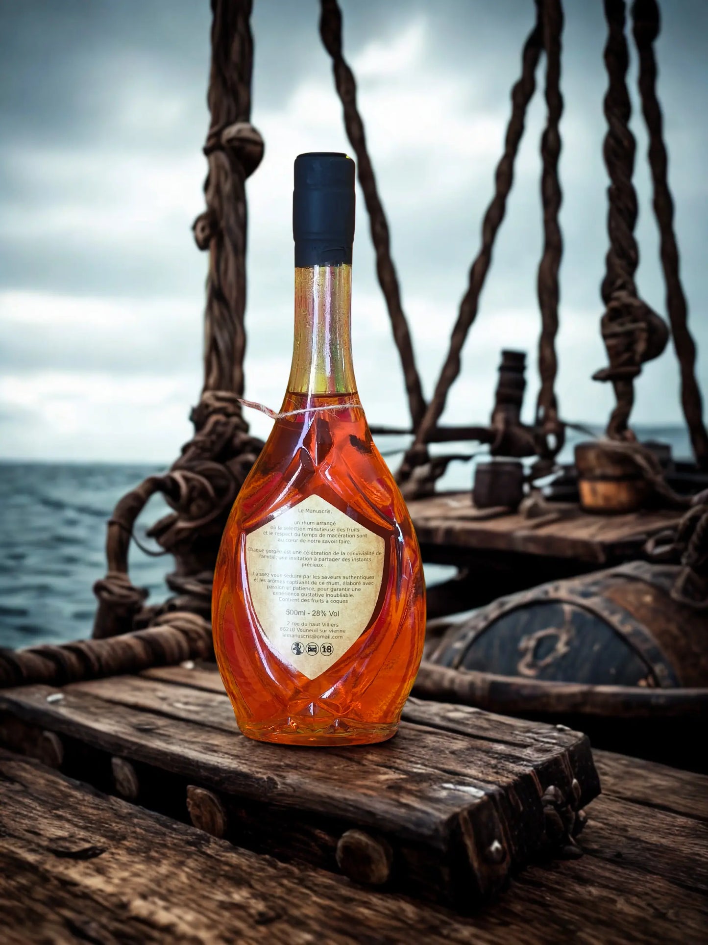 bouteille Le Manuscris – Rhum arrangé artisanal Rhum arrangé Coco Torréfié Vanille - 500ml - 28% vol.