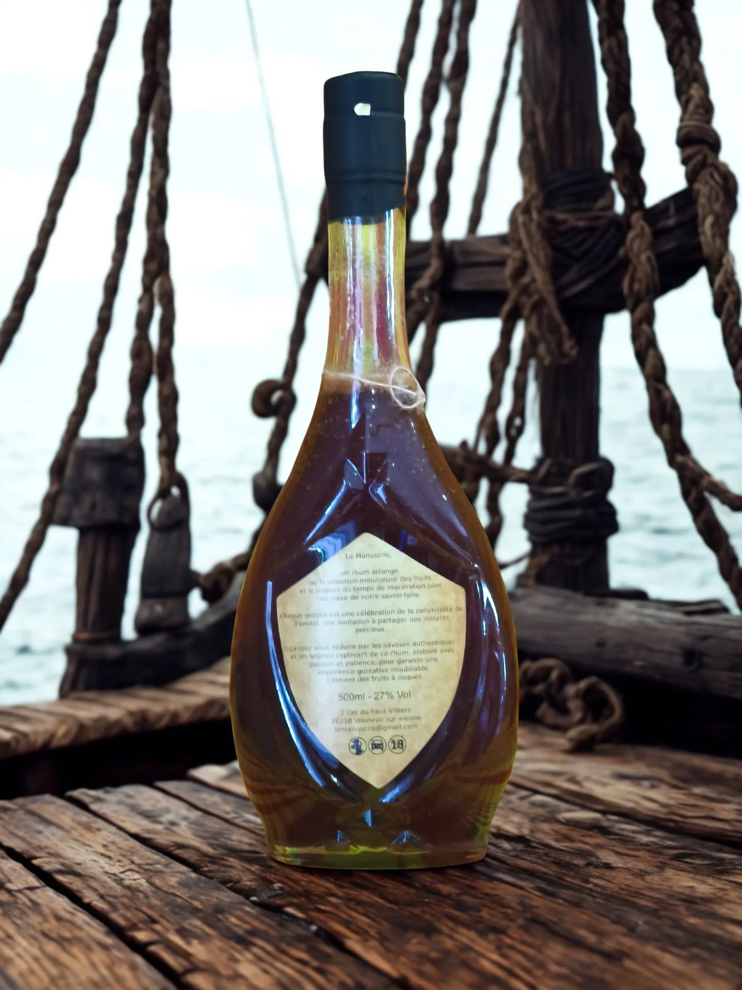 bouteille Le Manuscris – Rhum arrangé artisanal Chocolat Vanille - 500ml - 27% vol.