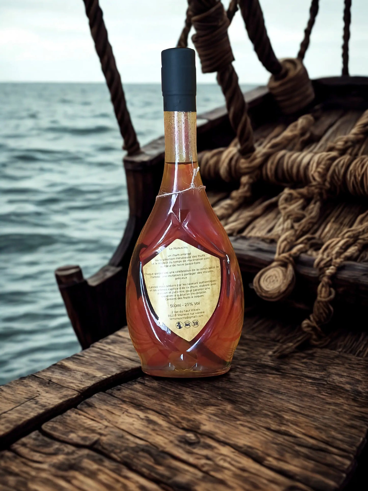 bouteille Le Manuscris – Rhum arrangé artisanal Cannelé Vanille - 500ml - 25% vol.