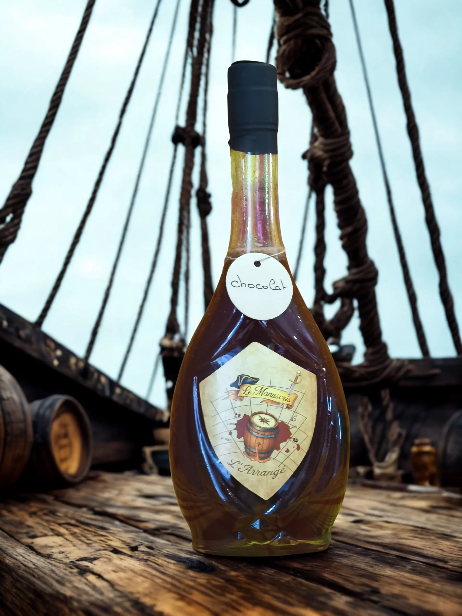 bouteille Le Manuscris – Rhum arrangé artisanal Chocolat Vanille - 500ml - 27% vol.