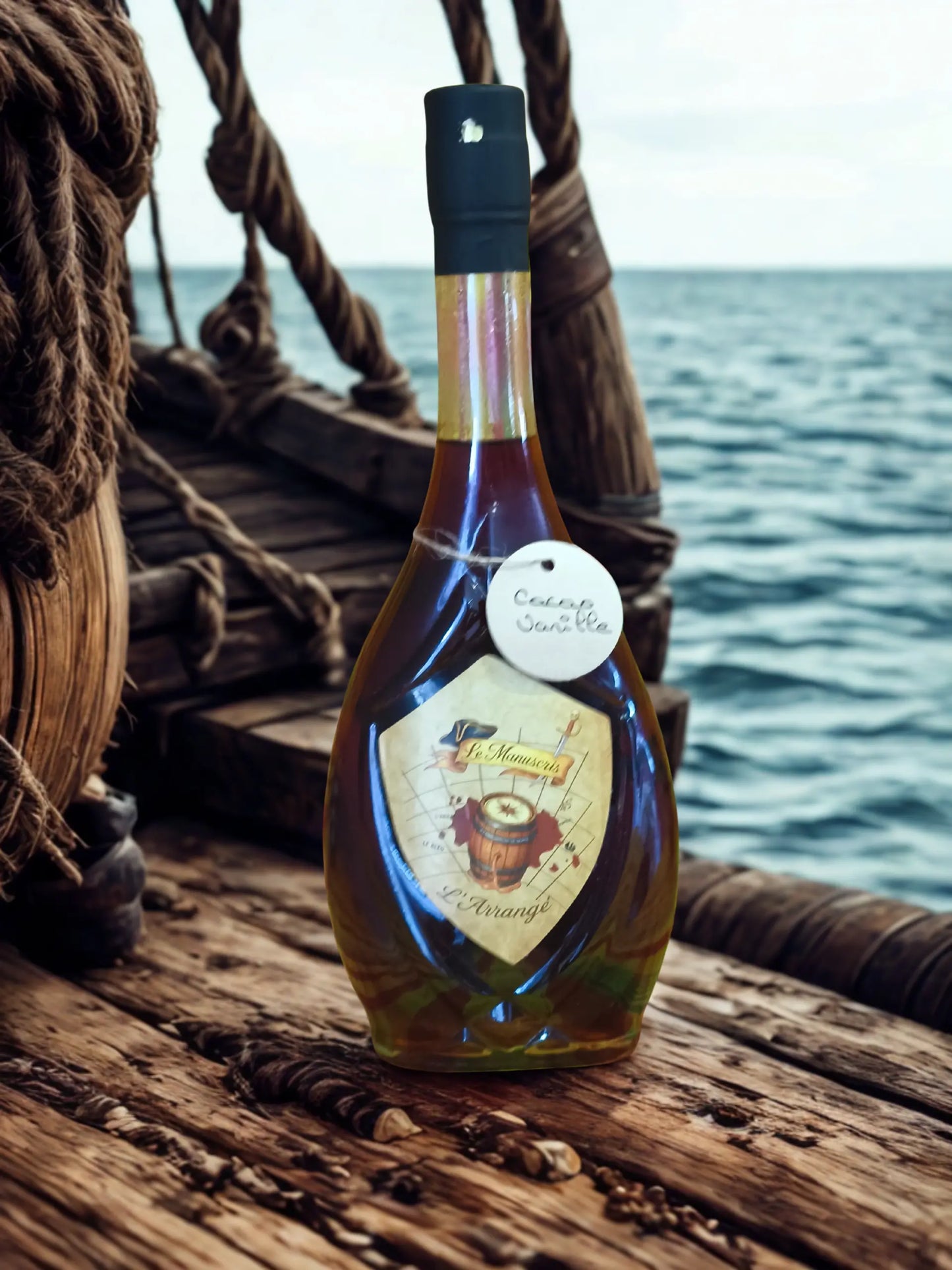 bouteille Le Manuscris – Rhum arrangé artisanal Fève de Cacao Vanillé - 500ml - 25% vol.