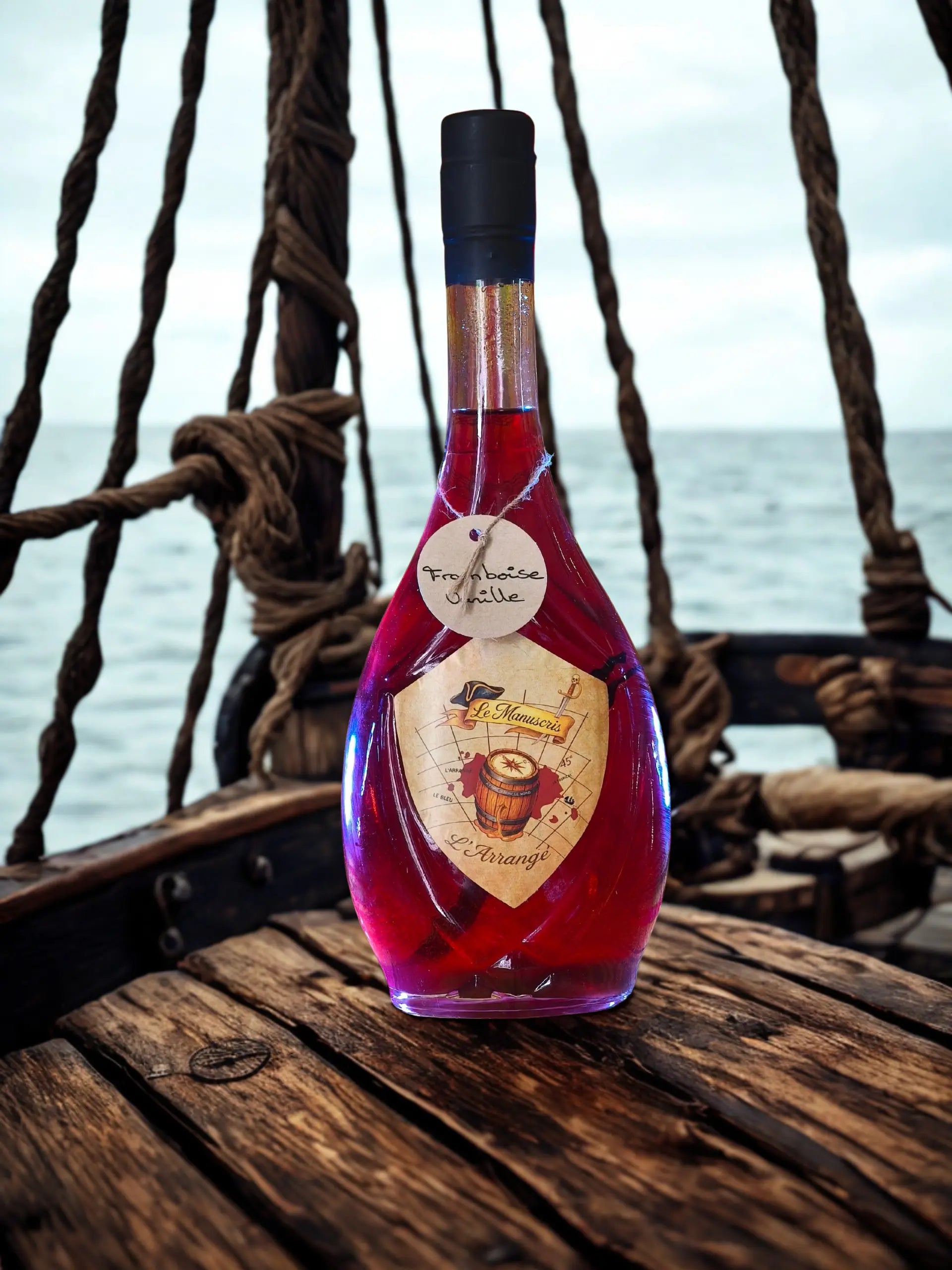 bouteille Le Manuscris – Rhum arrangé artisanal Framboise Vanille -500ml - 25% vol.