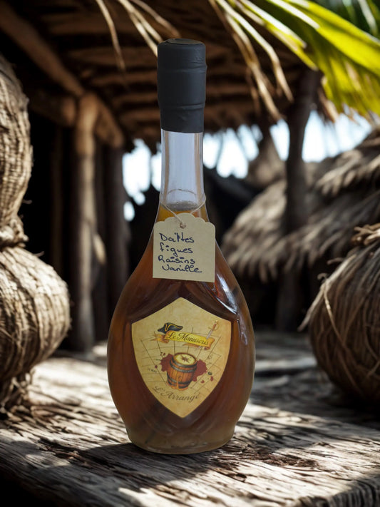 Rhum arrangé Figue Datte Raisin Vanille -Recette artisanale- Le Manuscris-500ml-25% vol
