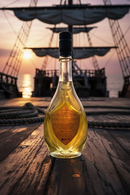 Bouteille Rhum arrangé Mangue Gingembre Vanille - recette artisanale- Le manuscris-500ml- 25% vol