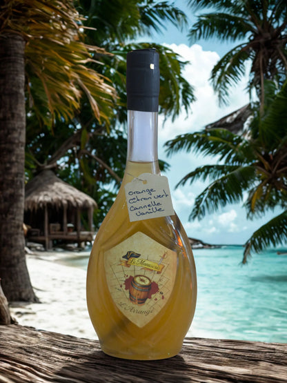 Rhum arrangé Orange Citron Vert Vanille Cannelle -Recette Artisanale- Le Manuscris- 500ml- 25% vol