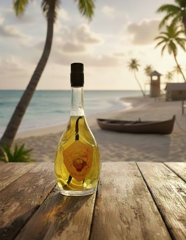 bouteille Rhum arrangé Pamplemousse Vanille -Recette artisanale -Le Manuscris-50cl -25% vol