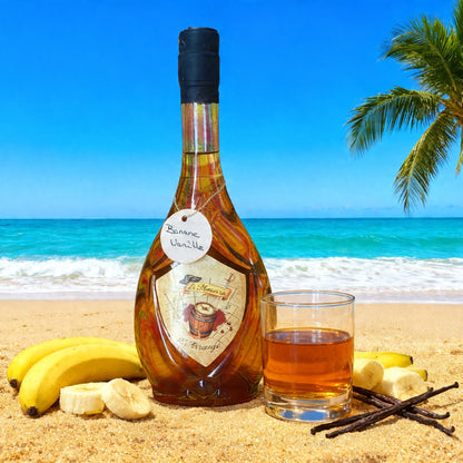 Rhum arrangé artisanal Banane Vanille (500ml, 25% vol)