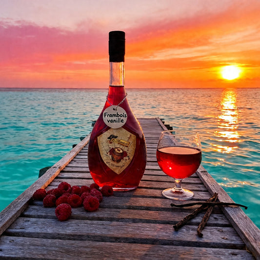 Rhum arrangé artisanal Framboise Vanille (500ml, 25% vol)