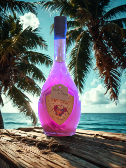 Bouteille rhum arrangé fraise mangue  artisanal le manuscris